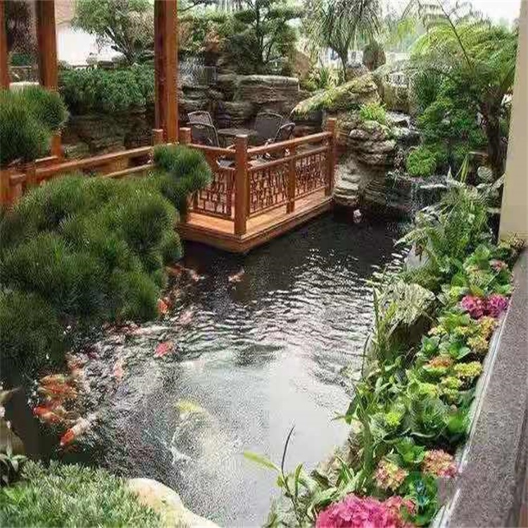 无锡别墅庭院景观设计鱼池